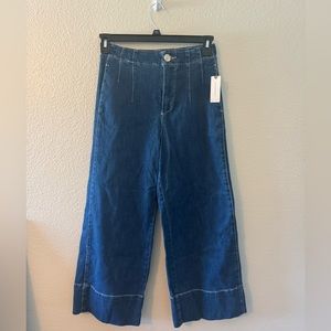 Pilcro & The Letterpress Wide Leg High Rise Cropped Jeans